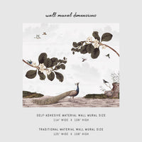 Vintage birds removable wall mural