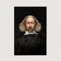 Modern vintage portrait painting art print