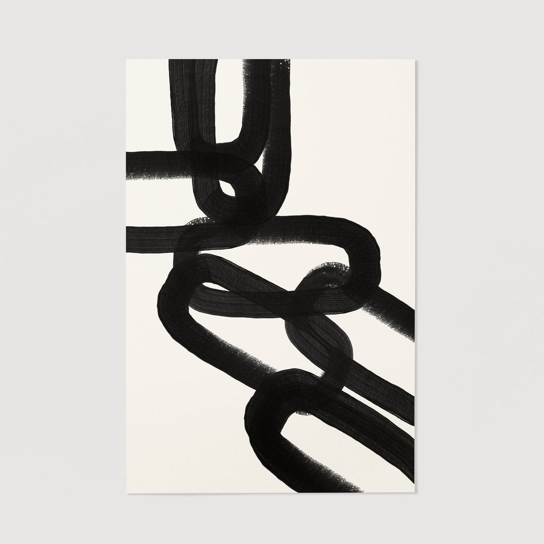 Oversized brush chain design wall poster