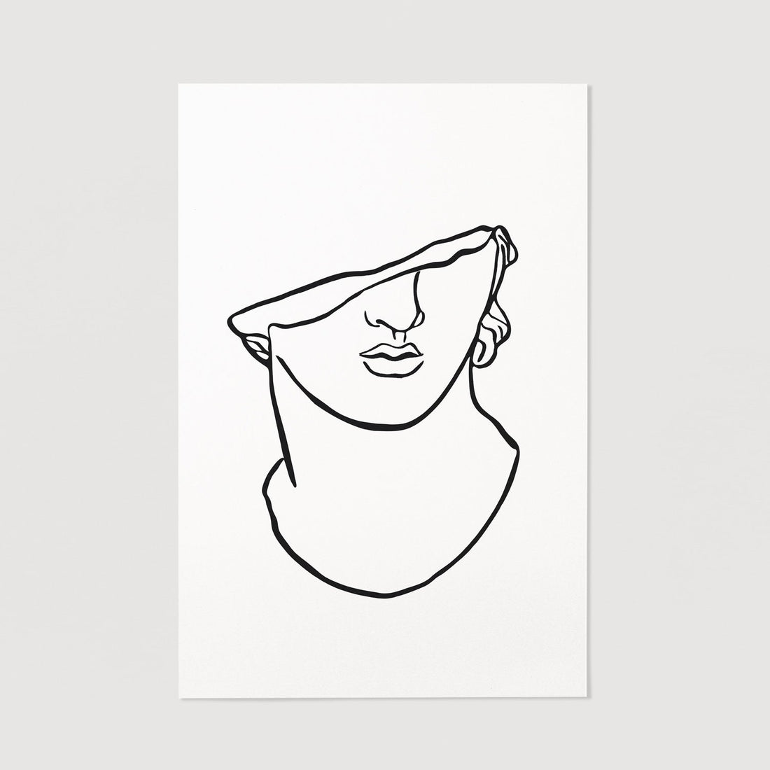 Painted roman statue art poster