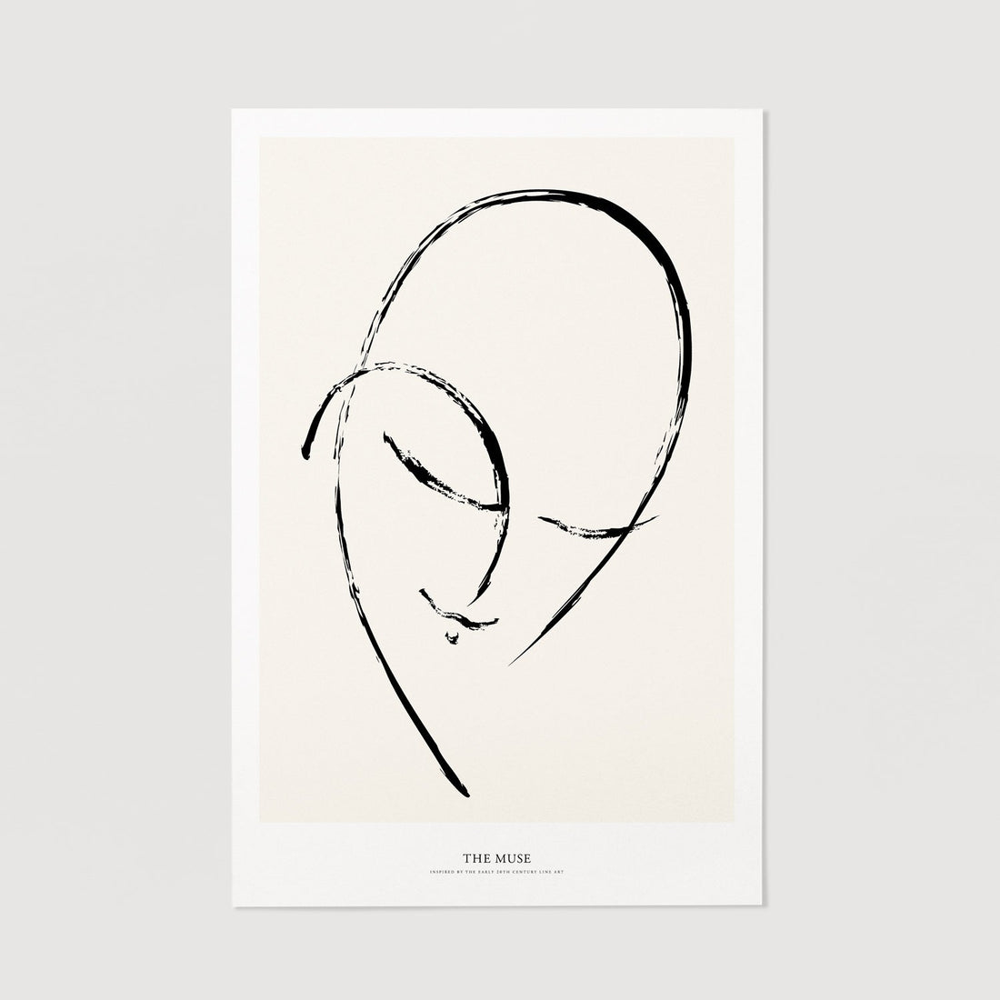 Abstract female portrait in sketched style
