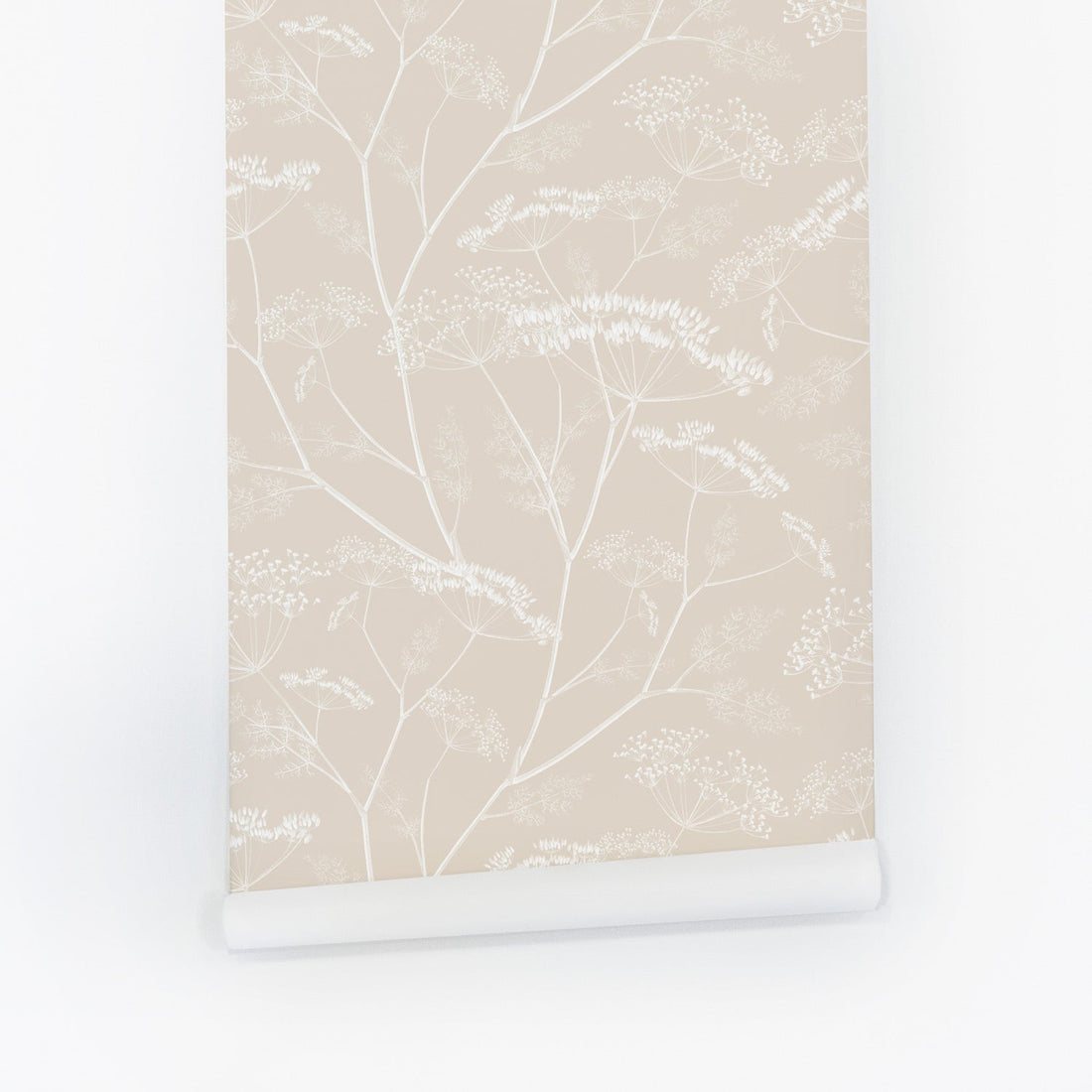 beige vintage floral removable wallpaper