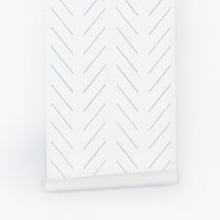 light blue delicate chevron pattern removable wallpaper