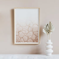 interior with ombre desert inspired wall art poster