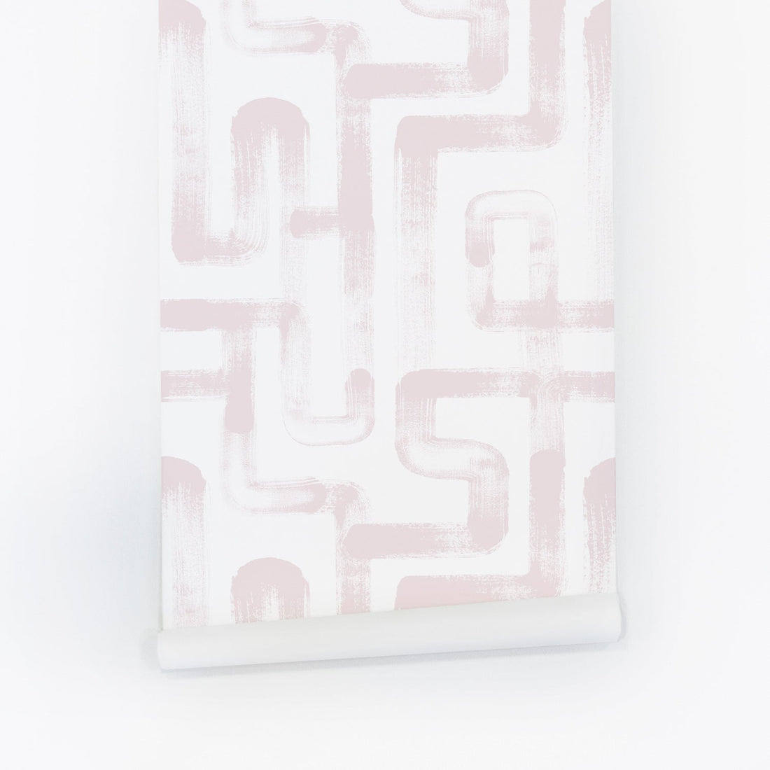 pastel pink crossed lines design wallpaper in peel and stick