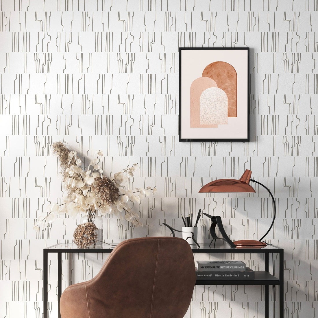abstract lines wallpaper for office space