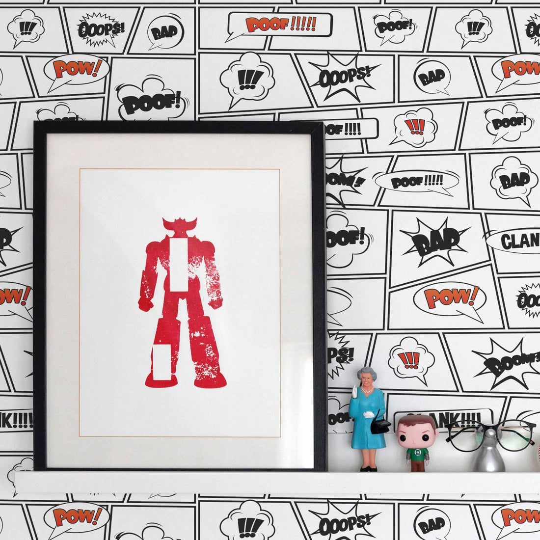 red movie inspired wallpaper for boys room interior