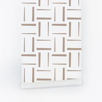 white walls with brown lines removable wallpaper