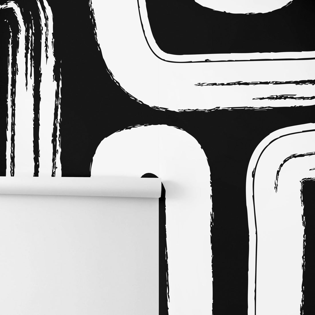 oversized pain brush strokes wallpaper
