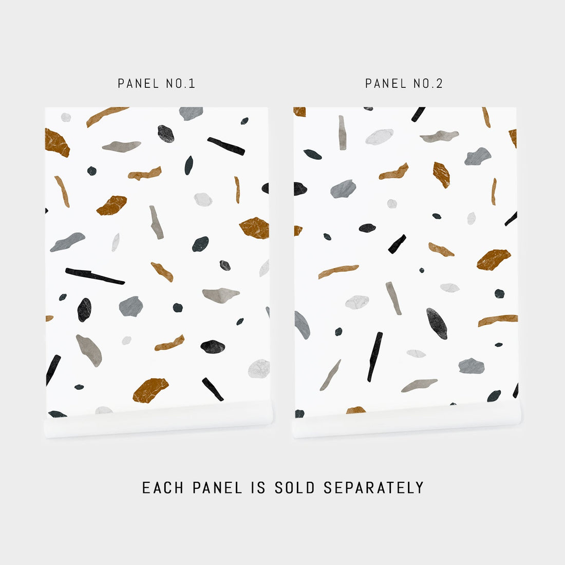 white terrazzo multicolor peel and stick wallpaper