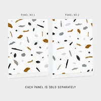 white terrazzo multicolor peel and stick wallpaper