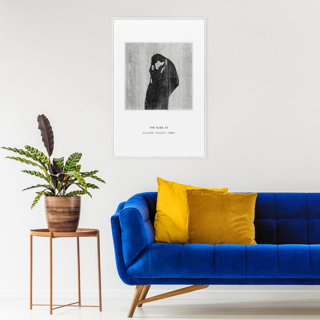 Abstract drawing black & white poster wall decor