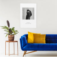 Abstract drawing black & white poster wall decor